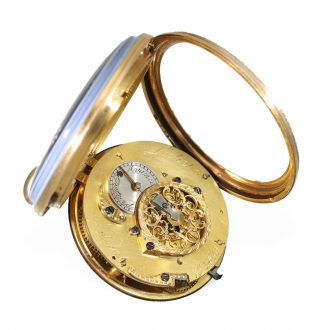 French 18 carat gold and enamelled verge watch Circa 1795