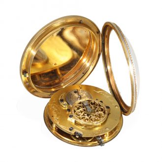French 18 carat gold and enamelled verge watch Circa 1795