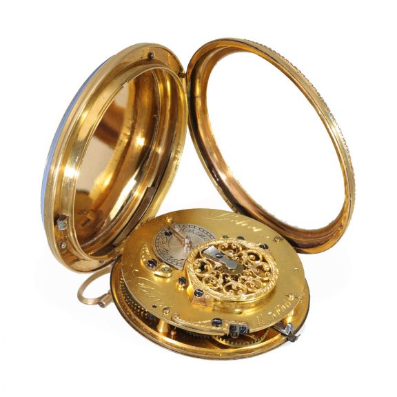 French 18 carat gold and enamelled verge watch Circa 1795 French 18 carat gold and enamelled verge watch Circa 1795