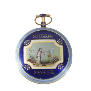French 18 carat gold and enamelled verge watch Circa 1795