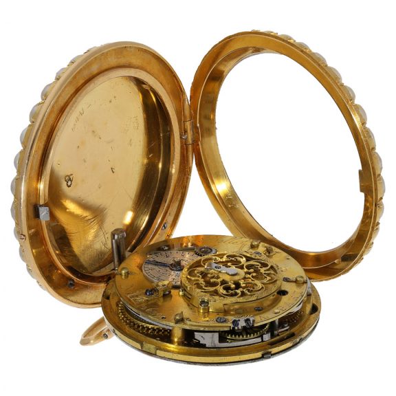 French 18 carat gold and enamel verge repeater watch Circa 1800 French 18 carat gold and enamel verge repeater watch Circa 1800