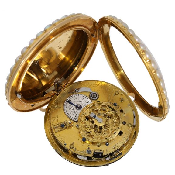 French 18 carat gold and enamel verge repeater watch Circa 1800 French 18 carat gold and enamel verge repeater watch Circa 1800