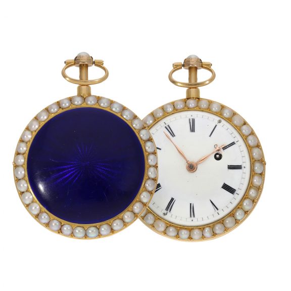 French 18 carat gold and enamel verge repeater watch Circa 1800 French 18 carat gold and enamel verge repeater watch Circa 1800