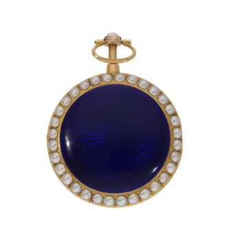 French 18 carat gold and enamel verge repeater watch Circa 1800