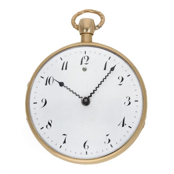 Beautiful pocket watch with repeater and musical movement Circa 1800