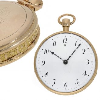 Beautiful pocket watch with repeater and musical movement Circa 1800