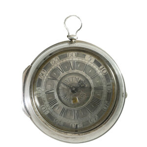 English silver extremely early three case verge watch Circa 1750