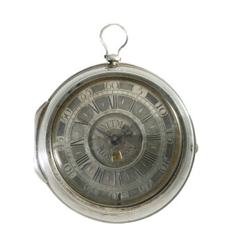 English silver extremely early three case verge watch Circa 1750