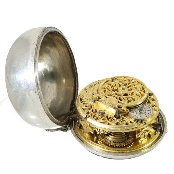 English silver extremely early three case verge watch Circa 1750 English silver extremely early three case verge watch Circa 1750