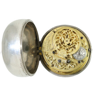 English silver extremely early three case verge watch Circa 1750