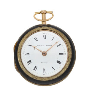 English large 18 Carat gold double case verge watch Circa 1800
