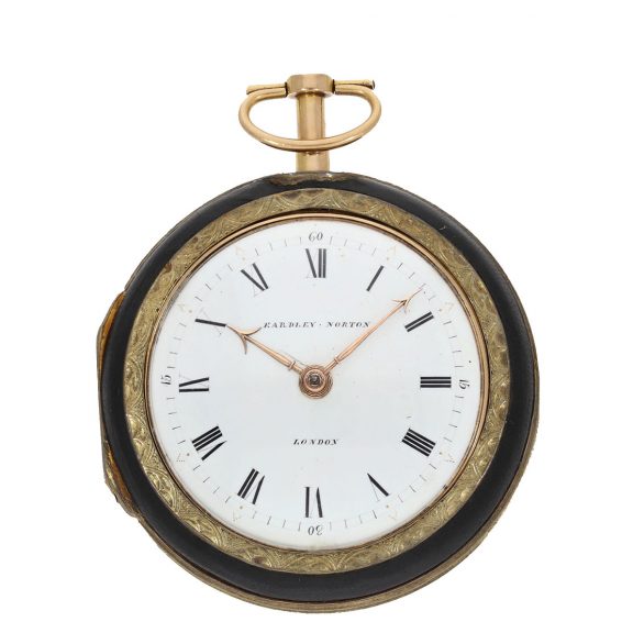 English large 18 Carat gold double case verge watch Circa 1800
