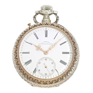 German silver renaissance style pocket watch Circa 1900
