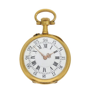 French very fine ‘Louis XV’ style chatelaine watch set with brilliants Circa 1890