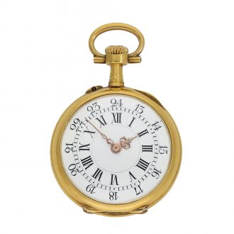 French very fine ‘Louis XV’ style chatelaine watch set with brilliants Circa 1890