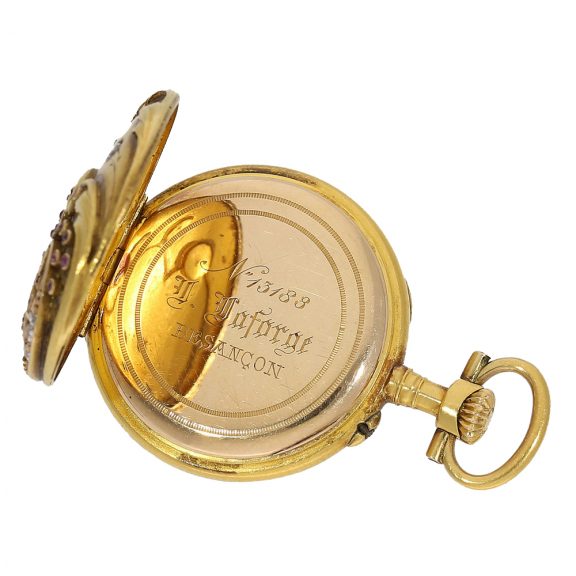 French very fine ‘Louis XV’ style chatelaine watch set with brilliants Circa 1890 French very fine ‘Louis XV’ style chatelaine watch set with brilliants Circa 1890