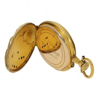 French very fine ‘Louis XV’ style chatelaine watch set with brilliants Circa 1890
