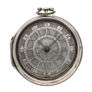 Early English pocket watch with false pendulum Circa 1700