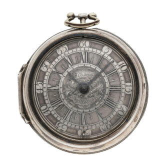 Early English pocket watch with false pendulum Circa 1700