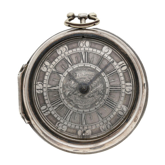 Early English pocket watch with false pendulum Circa 1700