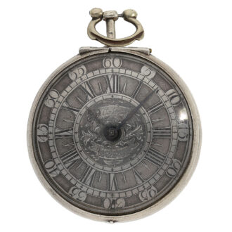 Early English pocket watch with false pendulum Circa 1700