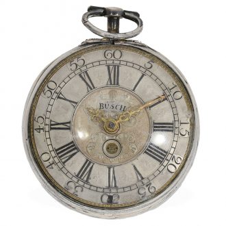 German silver pocket watch with date Circa 1698