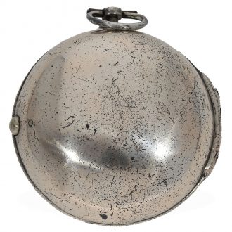 German silver pocket watch with date Circa 1698