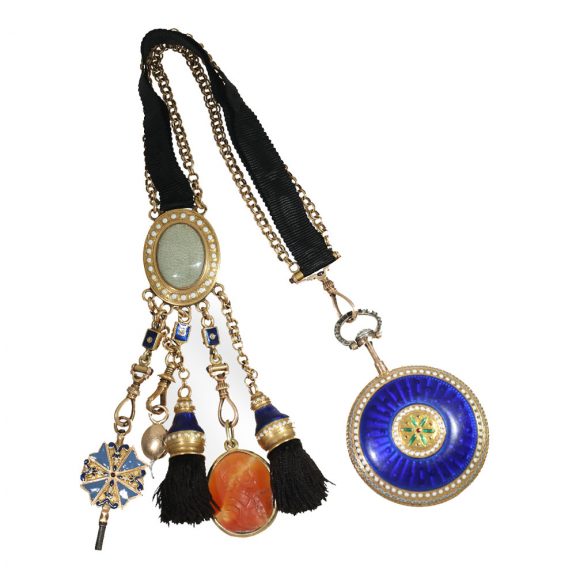 FrencFrench 18 carat gold and enamel repeater verge watch Circa 1785 French 18 carat gold and enamel repeater verge watch Circa 1785