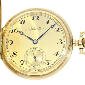 German 14 carat gold full hunter with original box Circa 1900