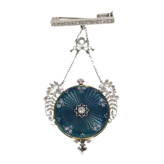 Swiss 18 Carat gold highly refined Art Nouveau pendant watch Circa 1910 Swiss 18 Carat gold highly refined Art Nouveau pendant watch Circa 1910