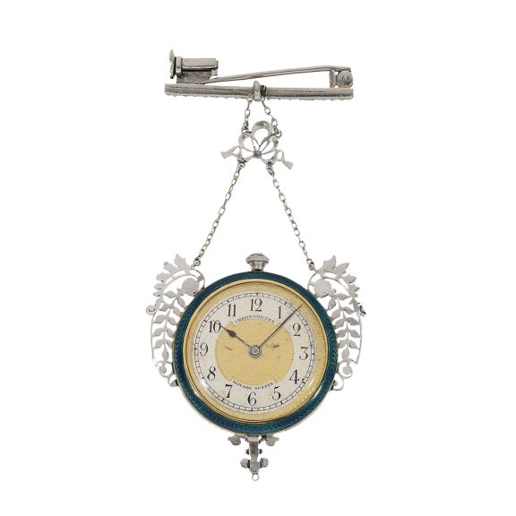 Swiss 18 Carat gold highly refined Art Nouveau pendant watch Circa 1910