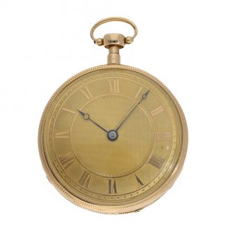 Swiss 18 carat gold pocket watch with musical movement Circa 1807