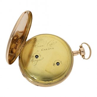Swiss 18 carat gold pocket watch with musical movement Circa 1807