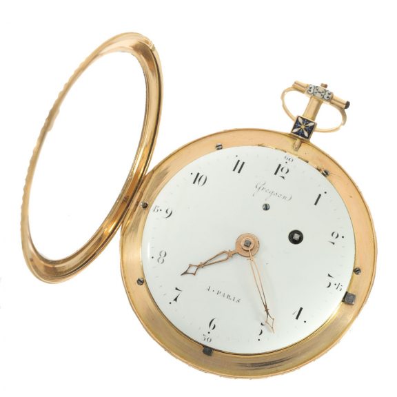 French 18 carat gold and enamel verge watch Souvenir L'Amitié Circa 1790 French 18 carat gold and enamel verge watch Souvenir L'Amitié Circa 1790