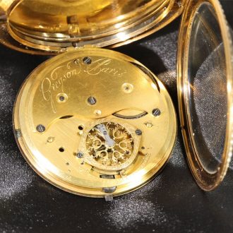French 18 carat gold and enamel verge watch Souvenir L'Amitié Circa 1790