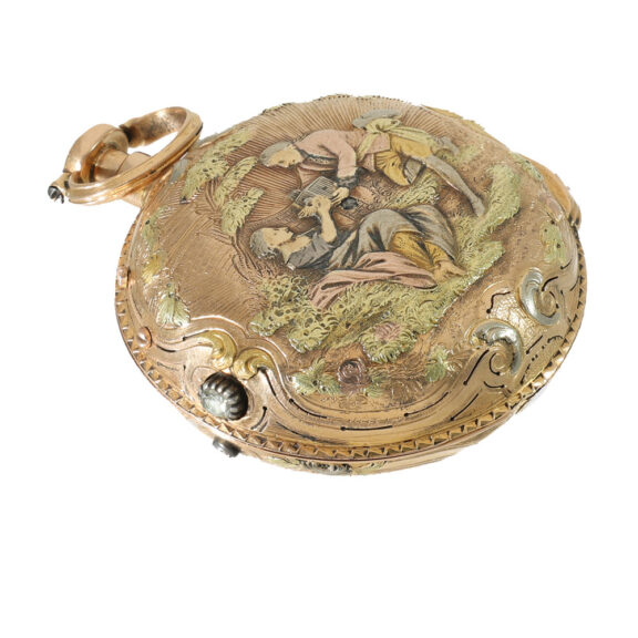 French 18K gold quarter repeating verge watch Circa 1750 French 18K gold quarter repeating verge watch Circa 1750