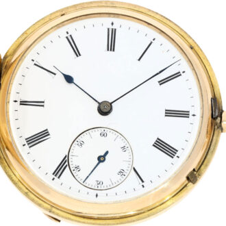 Interesting German early edition gold full hunter watch Circa 1883