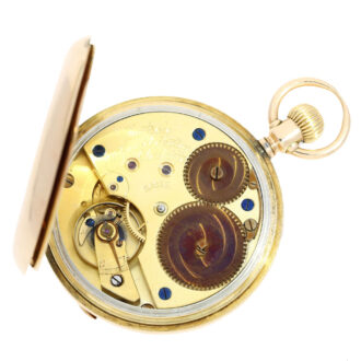 Interesting German early edition gold full hunter watch Circa 1883