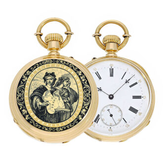 Swiss rare chronometer with unique decoration Circa 1860