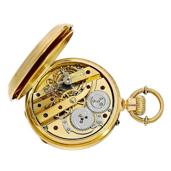 Swiss rare chronometer with unique decoration Circa 1860 Swiss rare chronometer with unique decoration Circa 1860