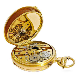 Swiss rare chronometer with unique decoration Circa 1860