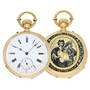 Swiss rare chronometer with unique decoration Circa 1860