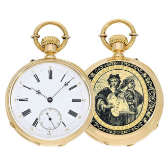 Swiss rare chronometer with unique decoration Circa 1860
