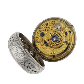 The precise and reliable movement of the watch has a very fine verge escapement