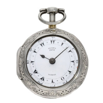 The white enamel dial with Turkish numerals for hours and minutes has black steel hands