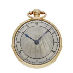 French 18 carat gold small and rare musical watch Circa 1820