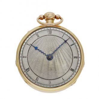 French 18 carat gold small and rare musical watch Circa 1820