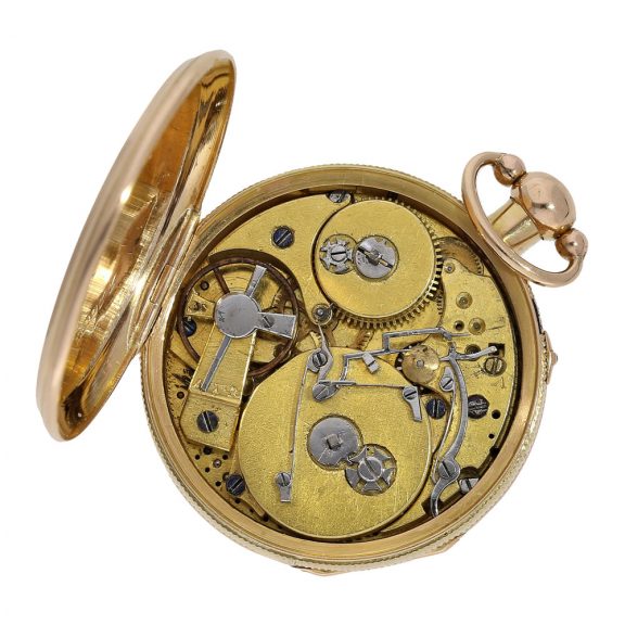 French 18 carat gold small and rare musical watch Circa 1820 French 18 carat gold small and rare musical watch Circa 1820