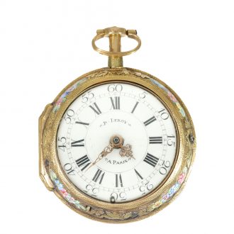 French 18 Carat gold Rococo verge watch Circa 1760