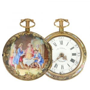 French 18 Carat gold Rococo verge watch Circa 1760